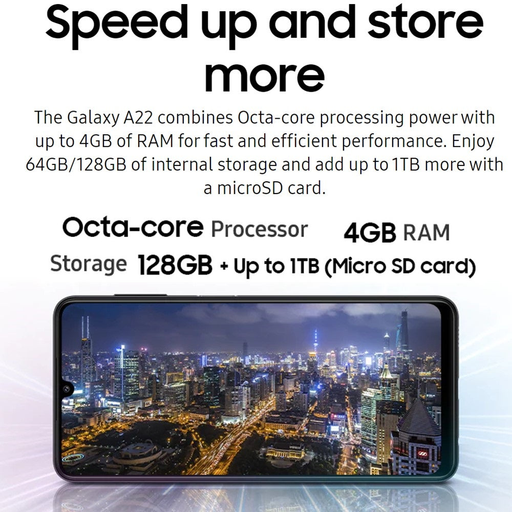 SAMSUNG Galaxy A22 128GB 4GB RAM 6.4
