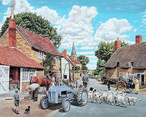LERJIMUX 1000-Piece Wooden Jigsaw Puzzle for Adults & Kids - Memory Lane Artwork Collection (30