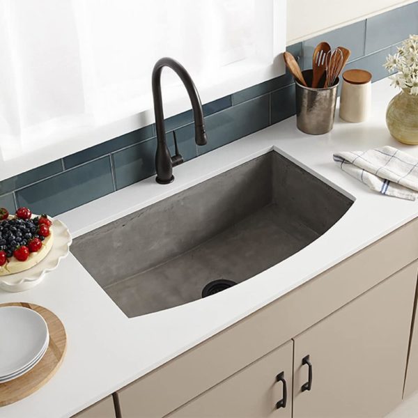 Native Trails Farmhouse Quartet 33 Inch NativeStone Apron Front Kitchen Sink - Durable Farmhouse Sink for Modern Kitchens, Perfect for Cooking, Cleaning & Entertaining
