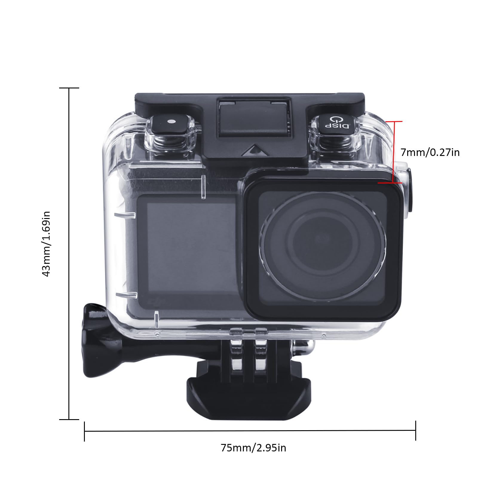 Waterproof Camera Housing for Underwater Photography - Durable Dive Case for Enhanced Underwater Shooting - Perfect for Scuba Diving, Snorkeling, and Beach Vacations