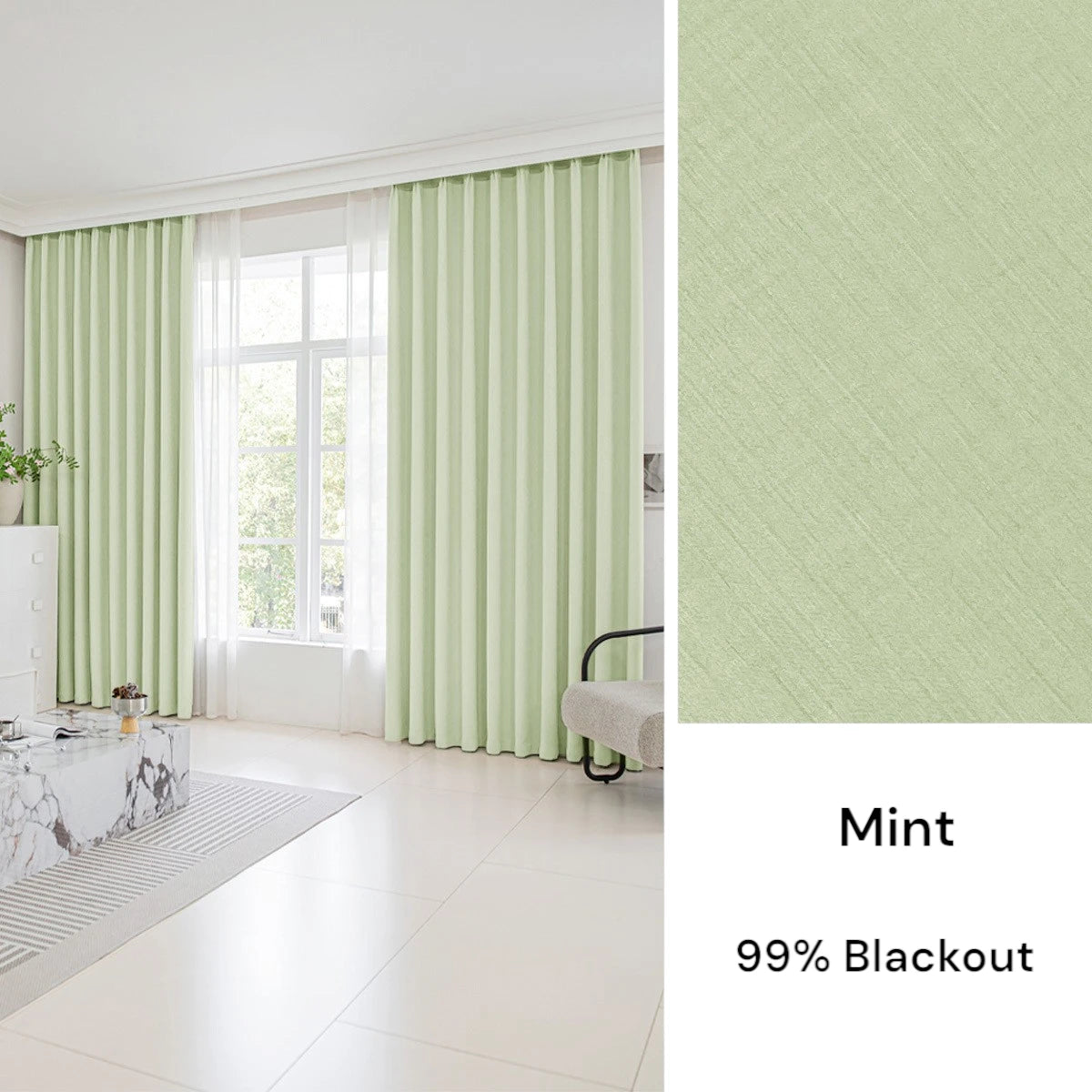 Rachel Textured Chenille Blackout Curtains for Bedroom - Thermal Insulated Noise Reducing Window Drapes, Custom Size Available, Perfect for Nursery, Living Room & Home Theater