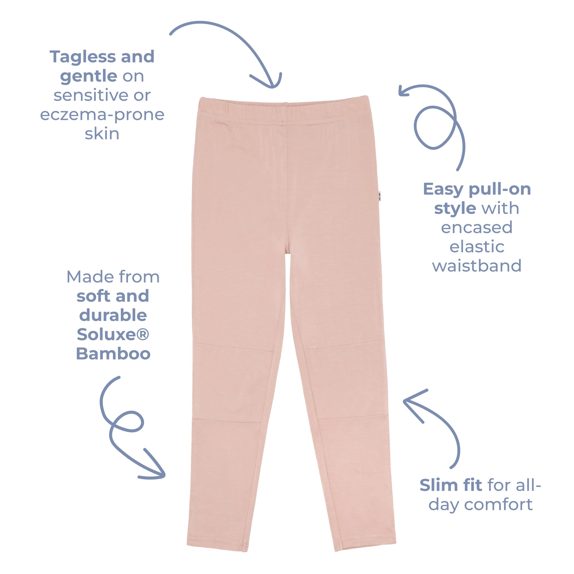 Little Sleepies Girls' Leggings - Soft & Stretchy Cotton Pajama Pants for Toddler & Kids - Perfect for Sleepovers, Lounging & Playtime