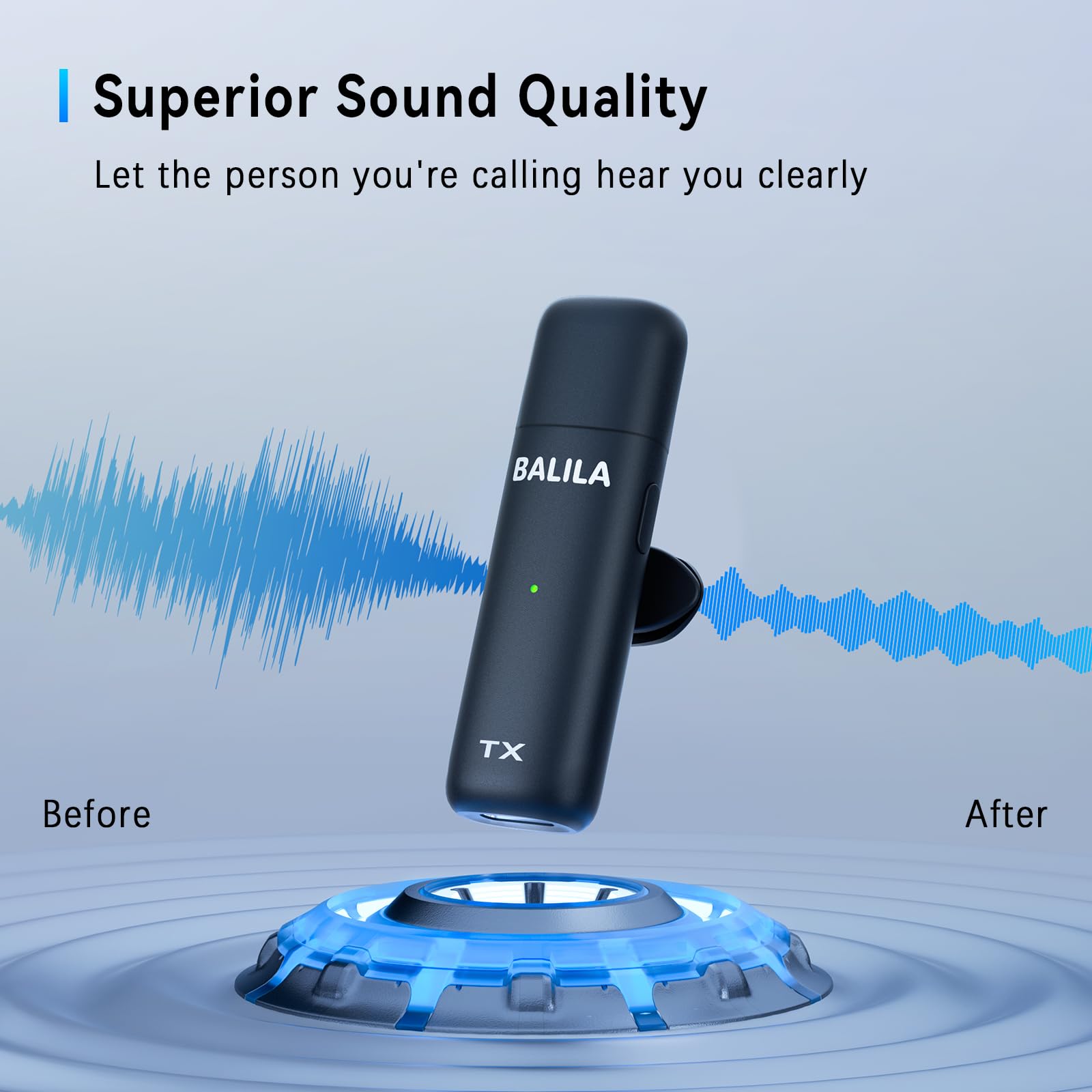 BALILA Wireless Conference Speaker with 5 Microphones - 360° Omnidirectional USB-C Speaker for Zoom, Skype, Teams Meetings - Crystal Clear Audio for Home Office, Business Conference Rooms & Remote Work