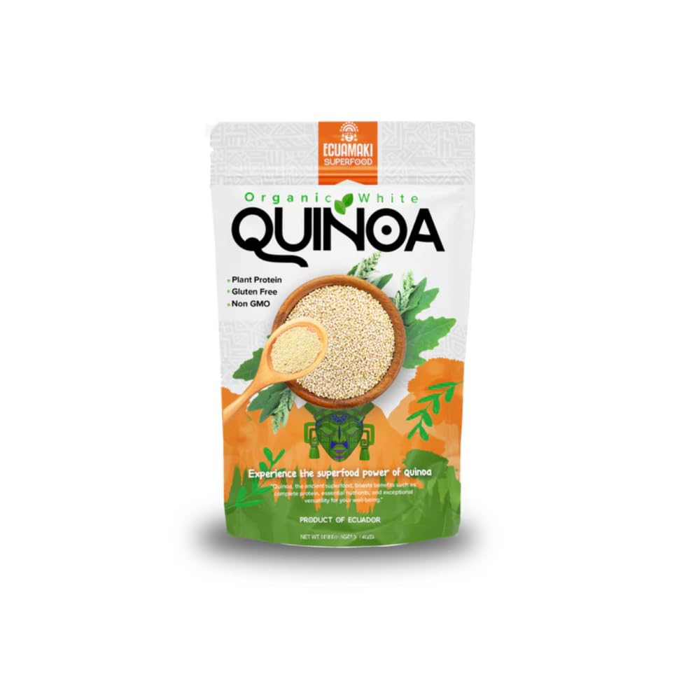Organic White Quinoa - 1.1 Lbs (500g) | Gluten-Free, Non-GMO, Vegan Superfood | High Protein Whole Grain for Salads, Bowls & Healthy Meals | Perfect for Keto, Paleo & Plant-Based Diets