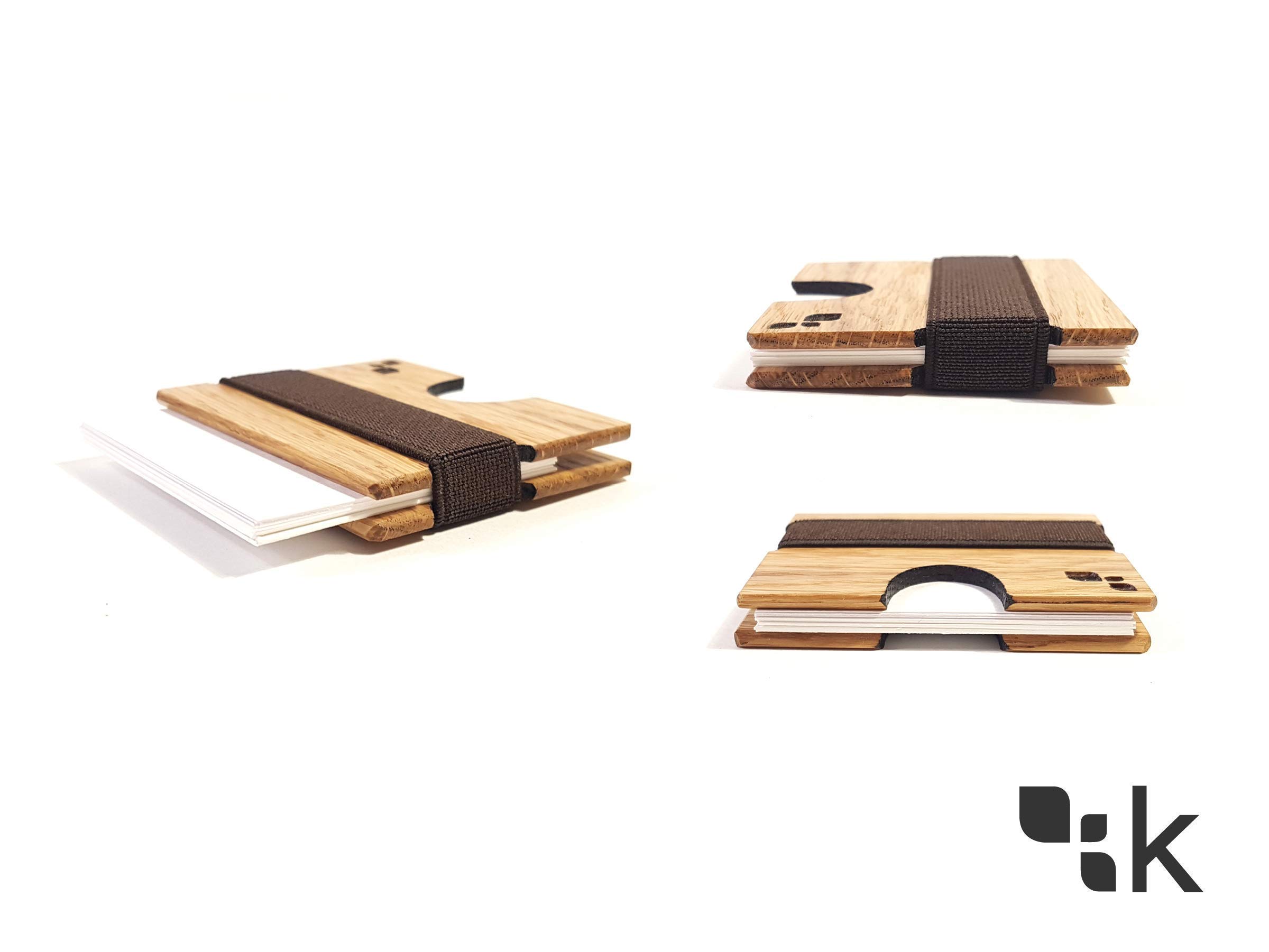 Premium White Oak Square Business Card Holder - Cordova M - Elegant & Durable for Office, Networking & Professional Meetings