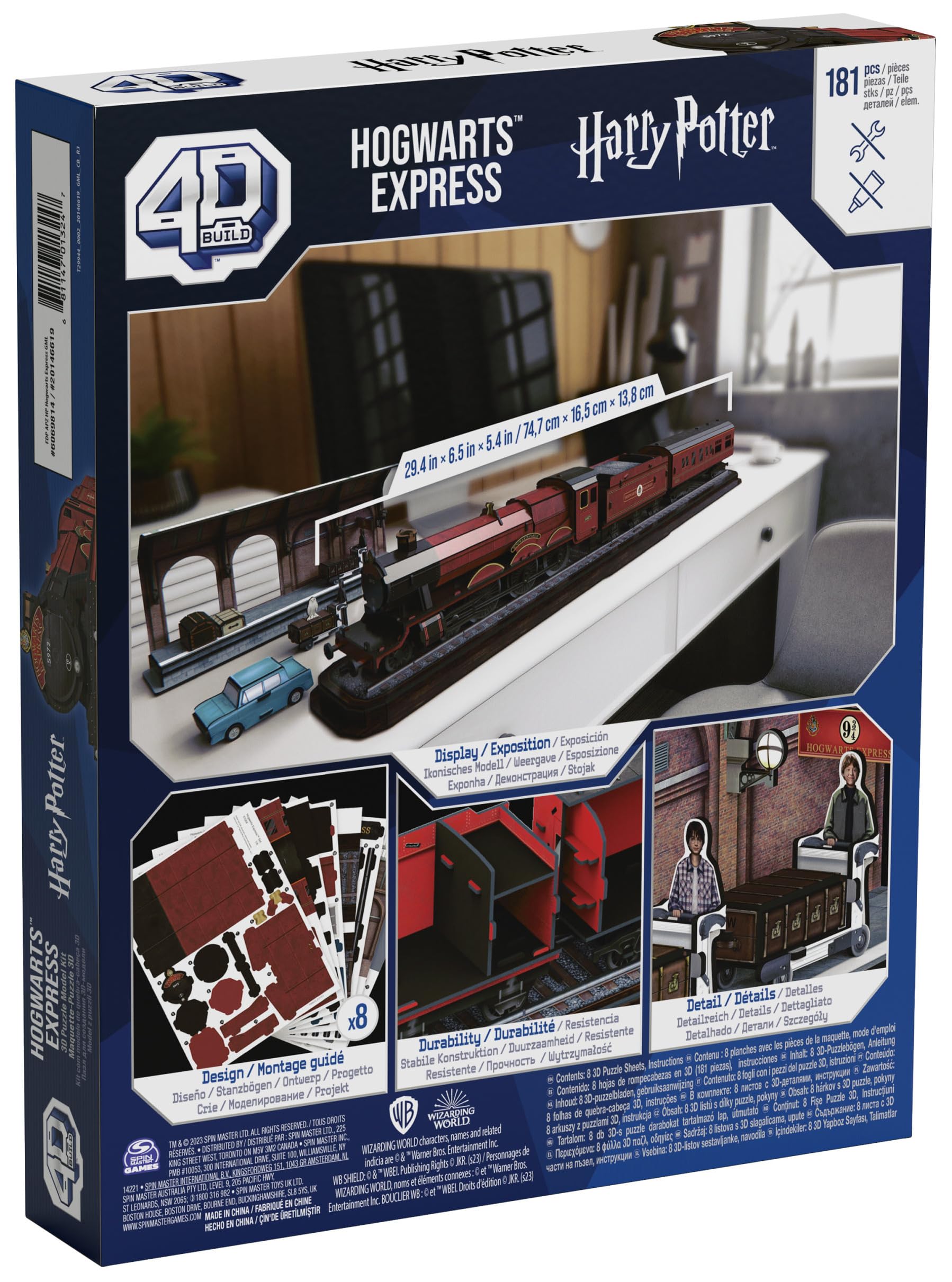 4D Build Hogwarts Express 3D Puzzle Set - 181 Pieces, 30