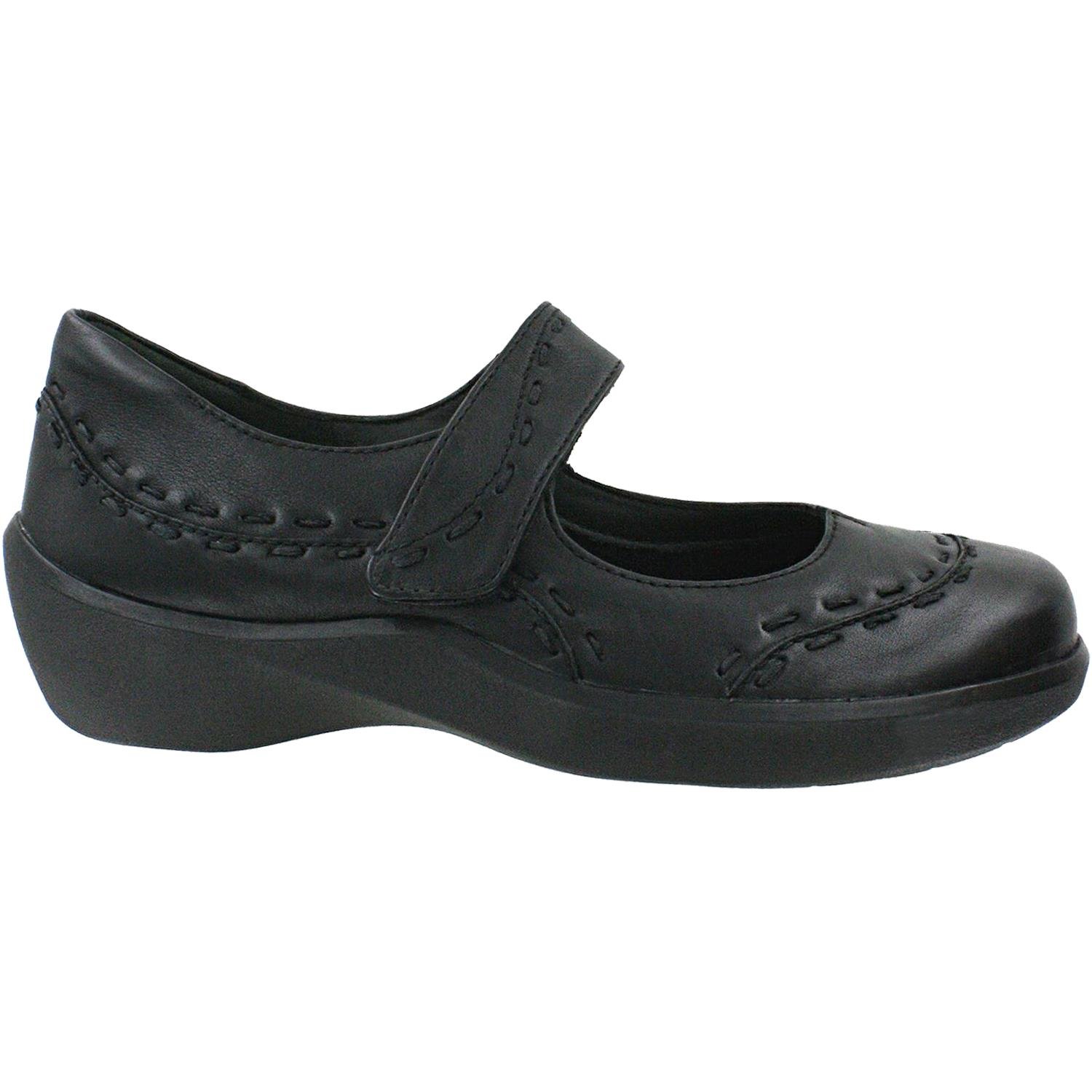 Women's Gummibear Black Flat Shoes Size 44 XW - Comfortable Wide Width Casual Slip-Ons for Work, Travel & Everyday Wear