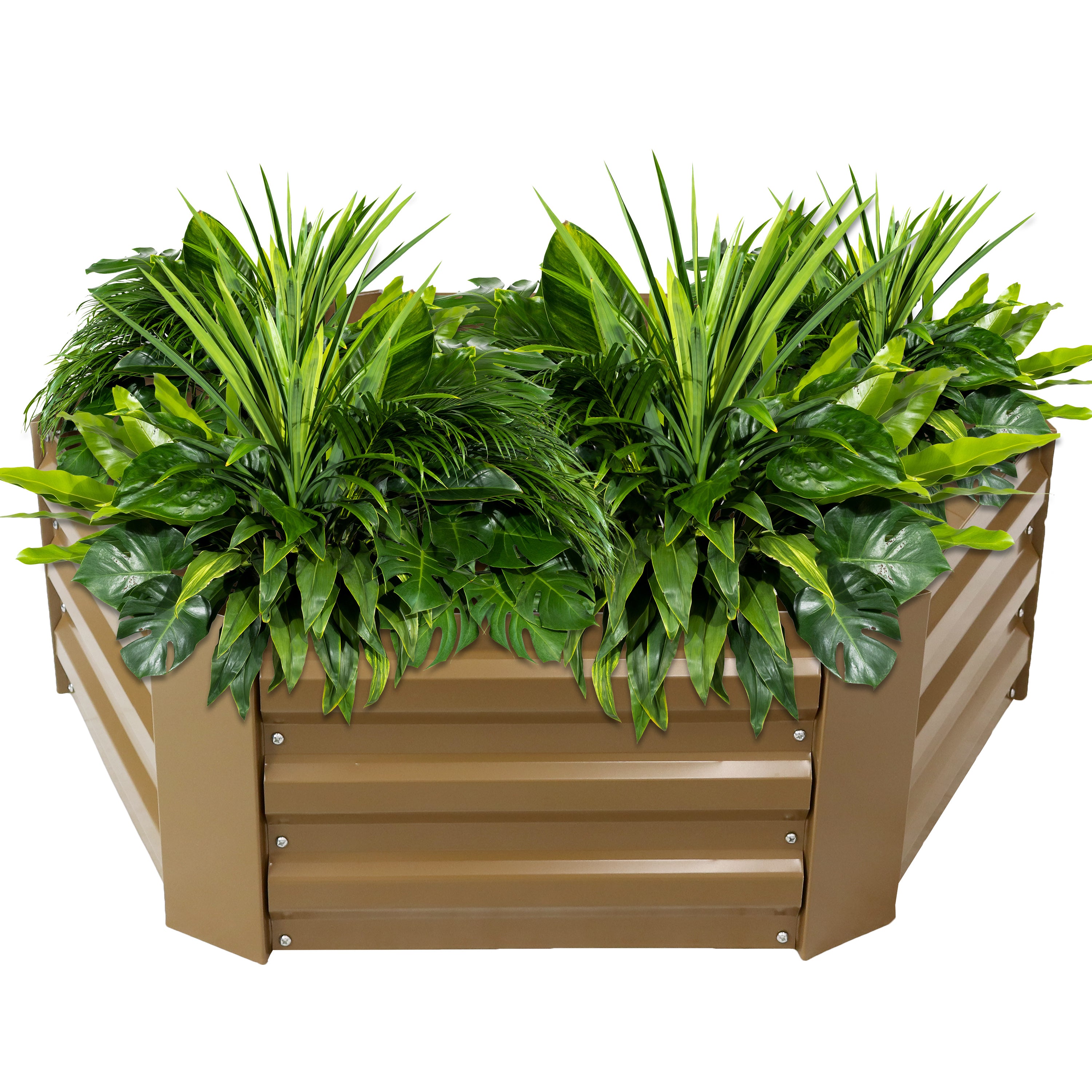 Galvanized Steel Hexagon Raised Garden Bed - 40.5 Inch Outdoor Planter Box for Vegetables, Flowers & Herbs | Durable Backyard Gardening Solution for Patio, Yard & Urban Spaces