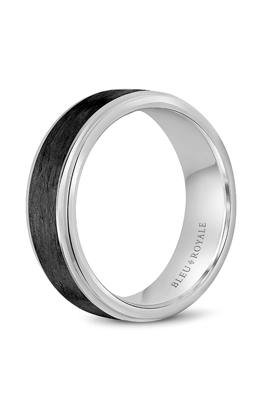 Bleu Royale Men's Wedding Band Ring RYL 047W6 - 14K White Gold Classic Wedding Ring for Men, Perfect for Engagement, Anniversary & Special Occasions
