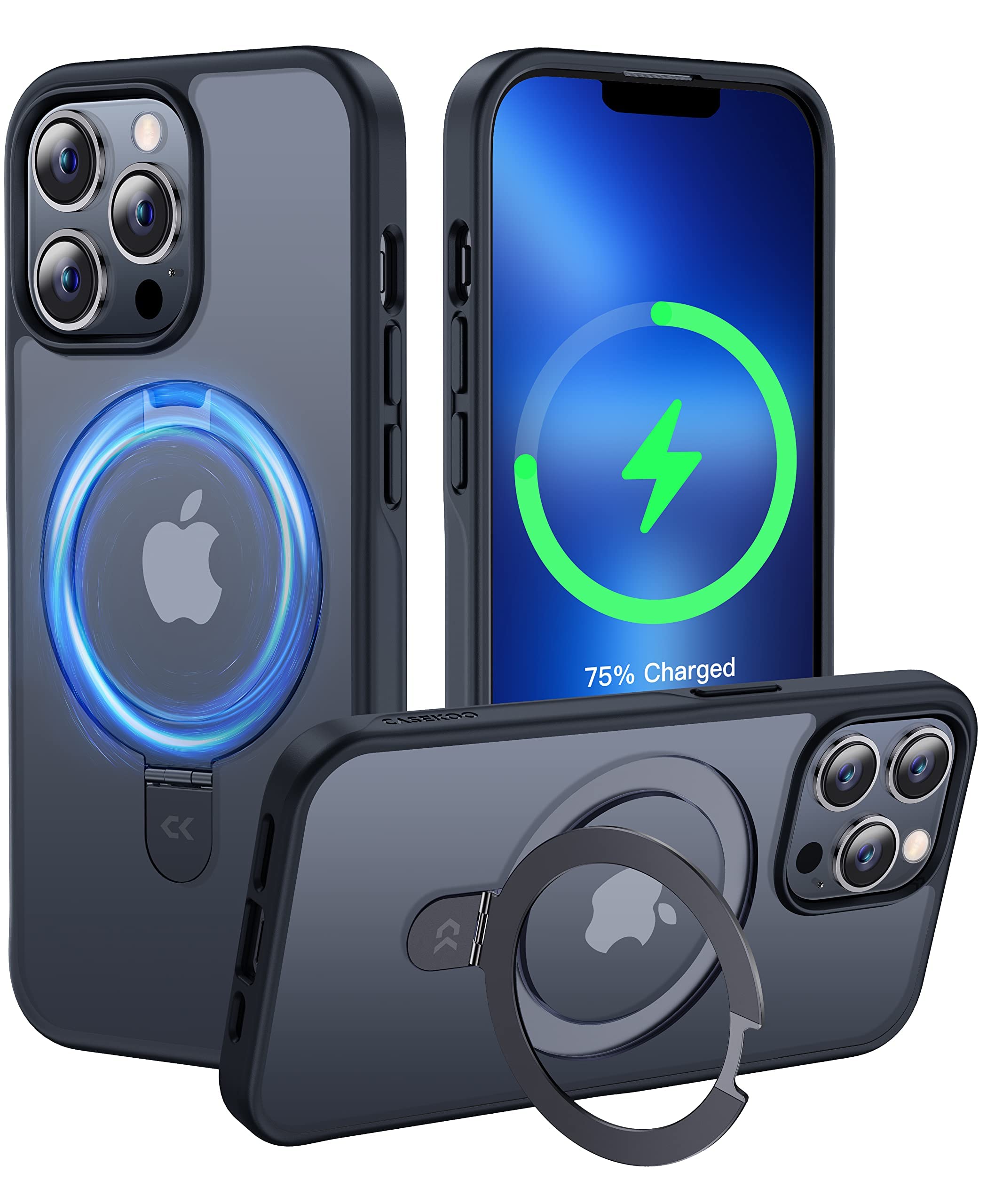 CASEKOO Magnetic iPhone 13 Pro Max Case with Invisible Stand | Military-Grade Drop Protection | MagSafe Compatible | Shockproof Slim Matte Case for 6.7