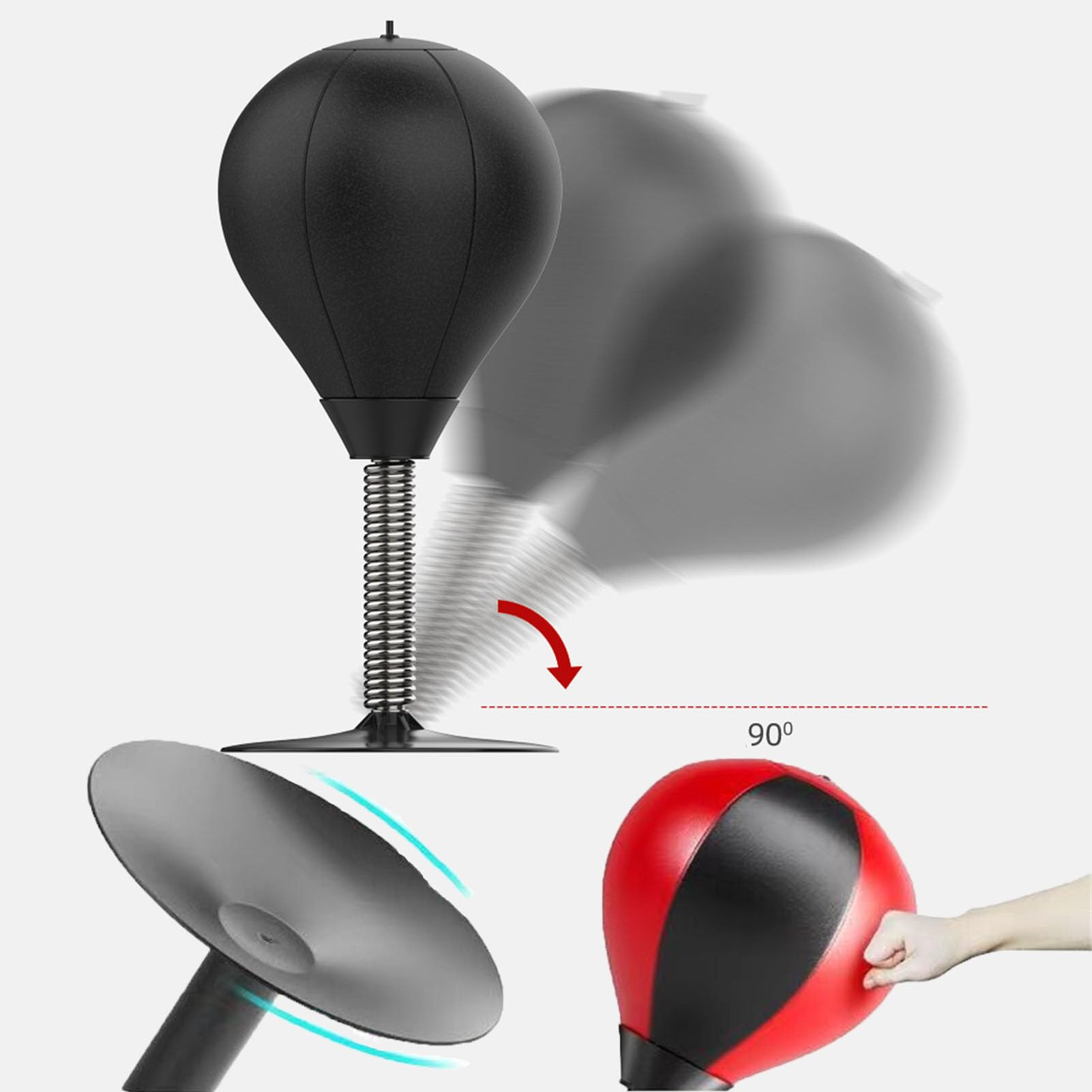 Fun Punch Rage Bag for Stress Relief - Desktop Punching Ball for Kids & Adults at Home/Office