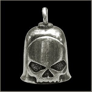 V-Half Skull Motorcycle Gremlin Bell - Protective Guardian Charm for Bikers, Riders & Road Trips - Perfect Gift for Harley, Cruiser & Chopper Enthusiasts (Use on Handlebars, Gear or Keychains)