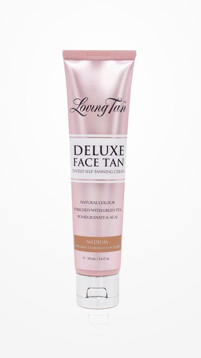 Loving Tan Deluxe Face Tan - Medium Self Tanner for a Natural Glow | Perfect for Face & Body | Achieve Sun-Kissed Look for Parties & Vacations