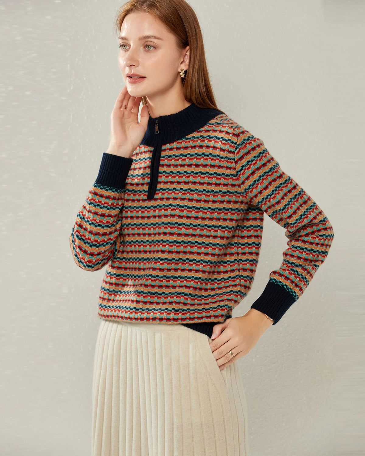 100% Pure Cashmere Classic Turtleneck Sweater for Women - Soft Winter Warm Pullover - Perfect for Office, Date Night & Holiday Outfits