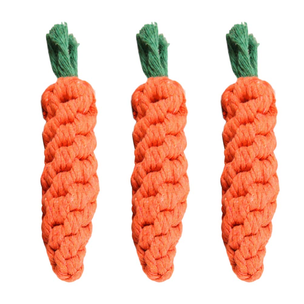 Balacoo Plush Squeaky Chew Toys for Dogs & Cats - 3 Pack Dental Cleaning Pet Supplies for Puppies & Kittens - Fun Interactive Playtime & Teeth Cleaning for Small to Medium Pets
