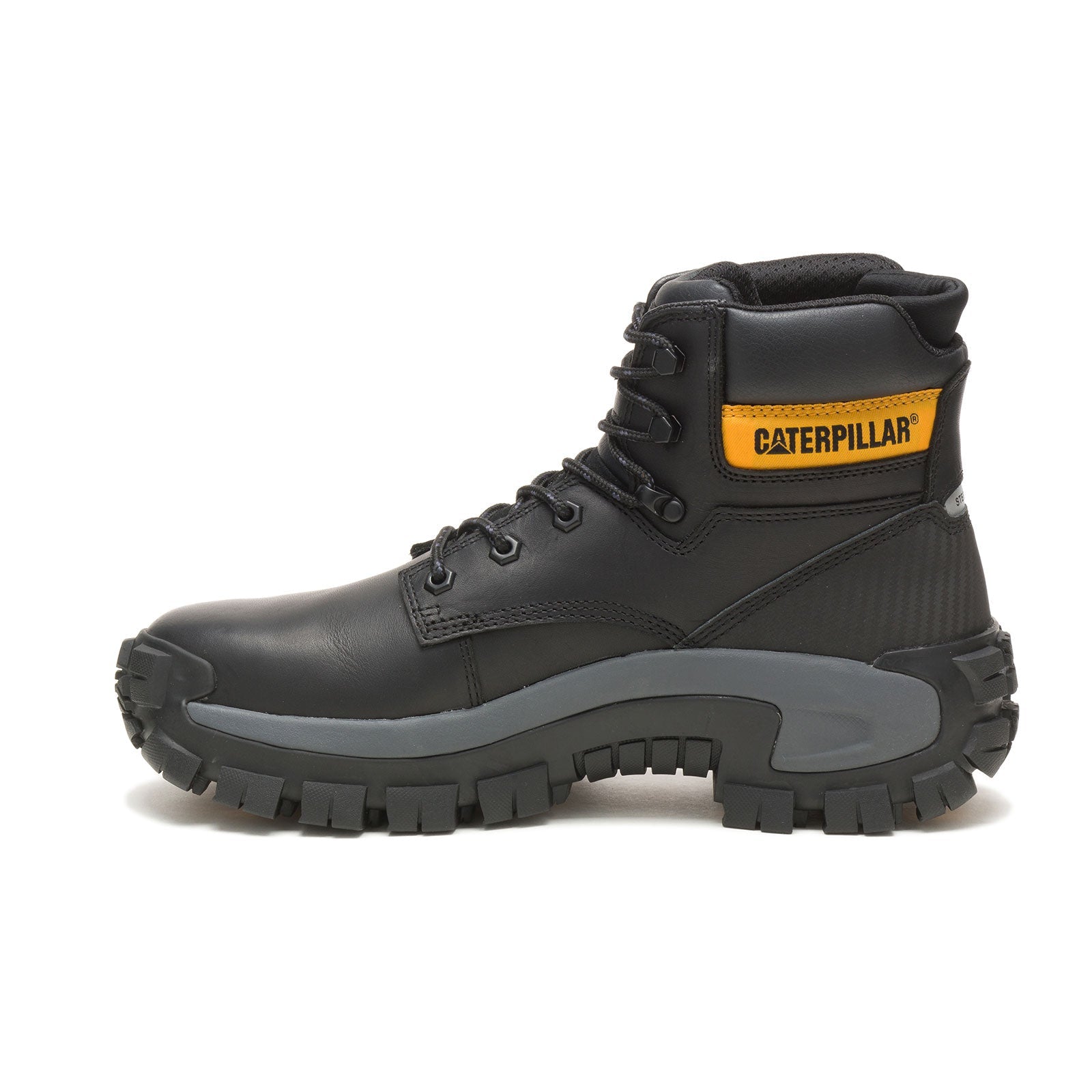 Invader Hi Steel Toe Work Boots for Men - Black Safety Shoes with Anti-Slip & Electrical Hazard Protection - Perfect for Construction, Warehouse & Industrial Work
