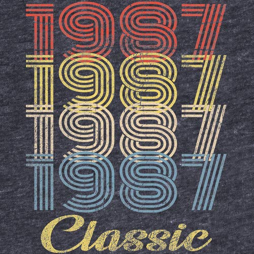 1987 Vintage 38th Birthday Shirt for Men - Classic Retro 38 Year Old Birthday Gift - Perfect for 38th Birthday Parties & Celebrations