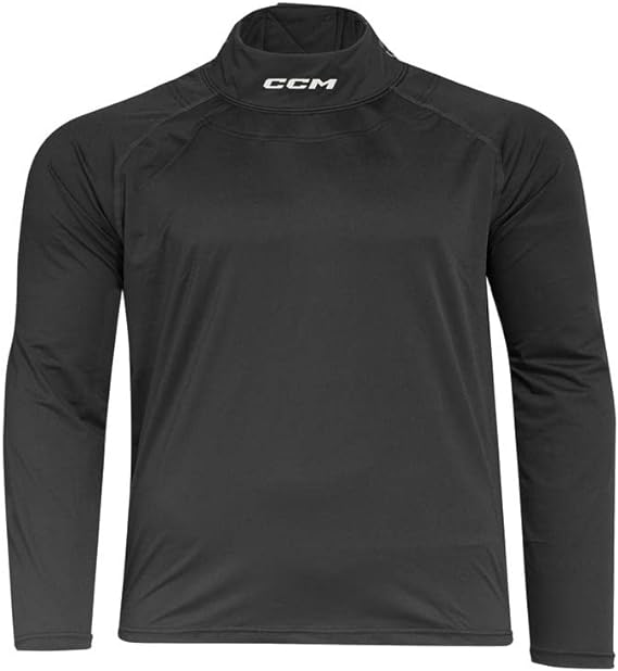 CCM NeckGuard Long Sleeve Hockey Shirt - Protective Ice Hockey Jersey for Men & Women - Perfect for Practice, Games & Training Sessions