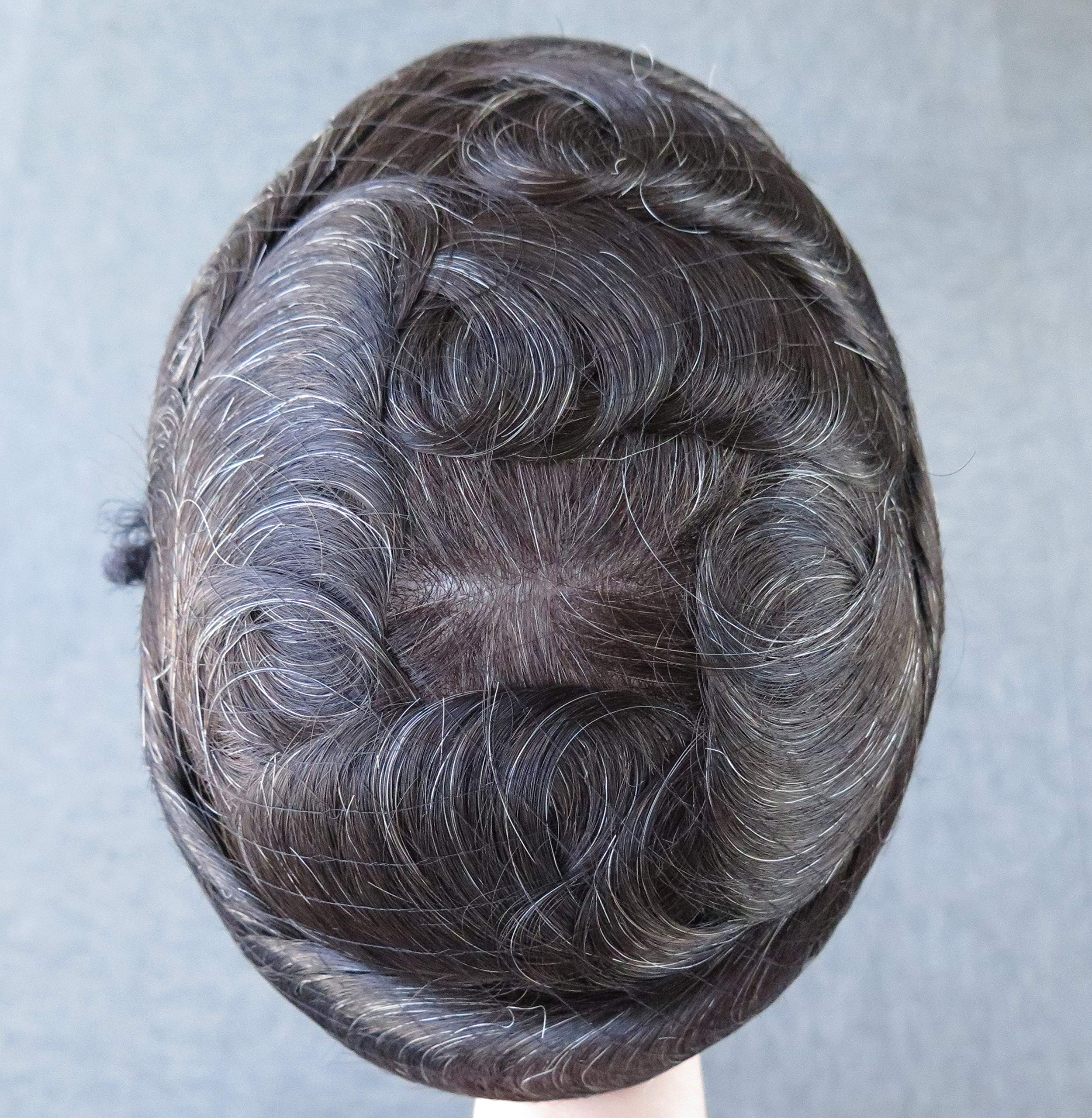Premium Men's Toupee Human Hair Replacement System - Ultra Thin Skin V-Looped Hairpiece #210 for Natural Look & Confidence - Perfect for Daily Wear, Weddings, and Special Events