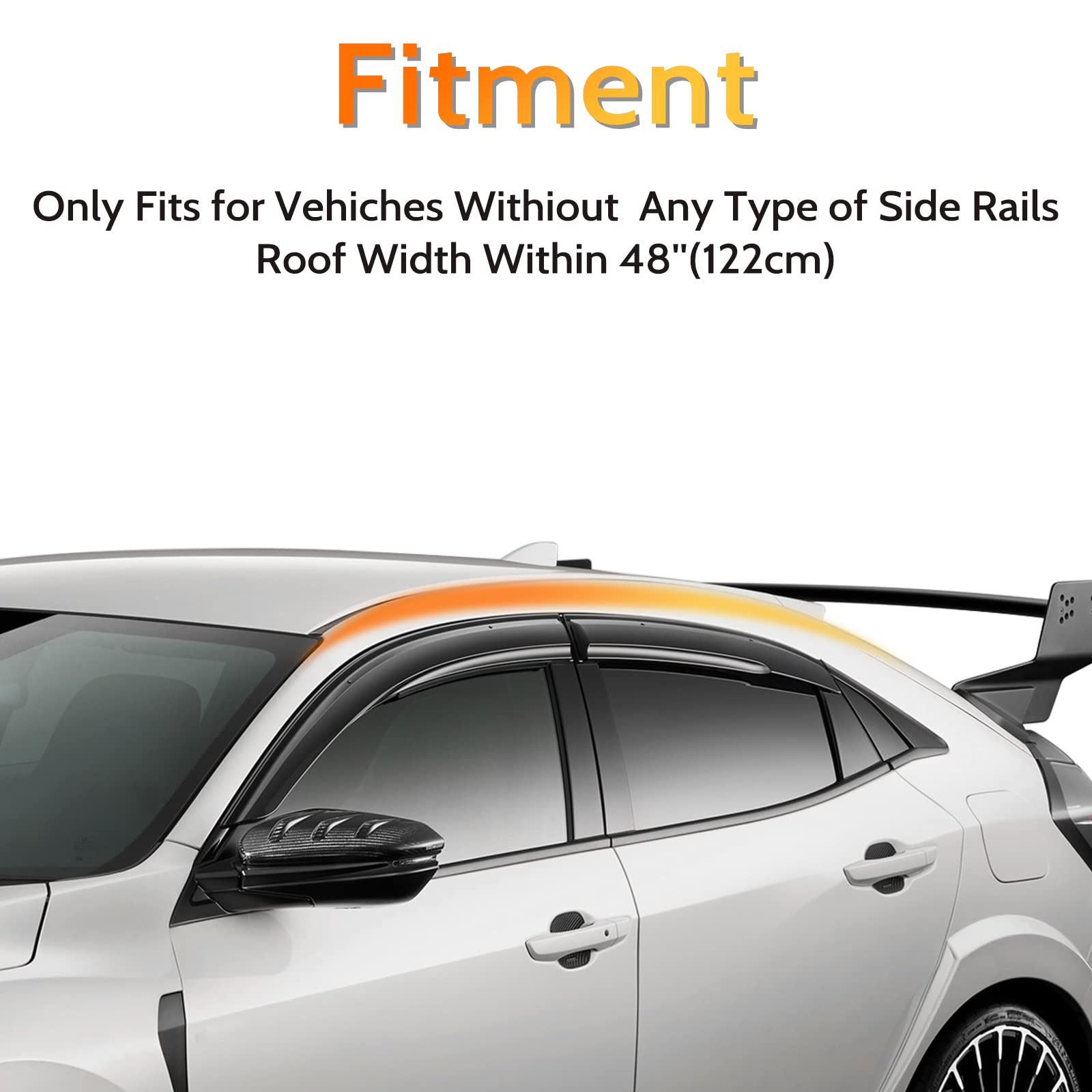 Universal Car Roof Rack Cross Bars - Heavy Duty Aluminum Adjustable Roof Rails for SUV/Truck (48