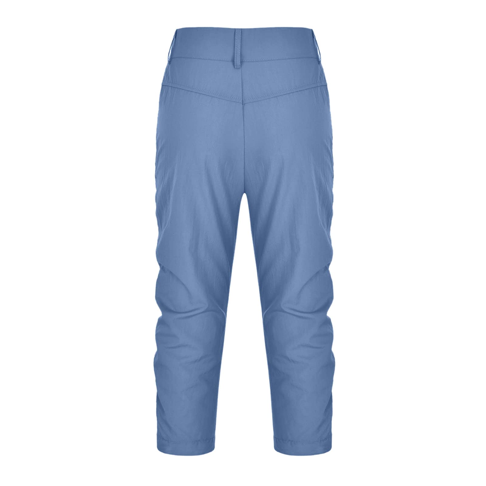 ZYXTIM Women's Plus Size Stretch Cargo Capri Pants - High Waisted Outdoor Hiking & Work Utility Joggers with Pockets - Perfect for Hiking, Camping, Travel & Casual Wear