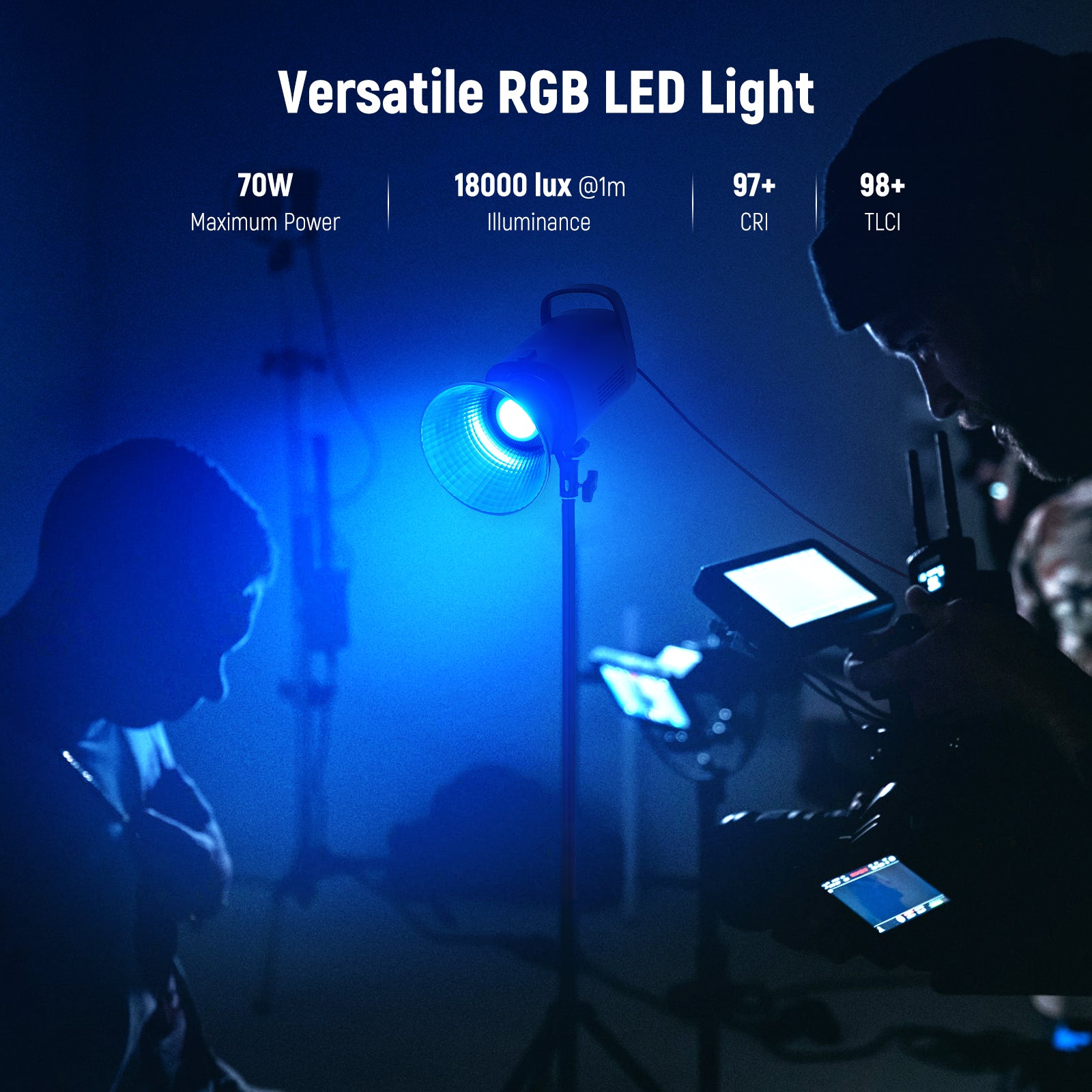 NEEWER RGB CB60 70W CRI 97+ LED Video Light Panel - Professional Studio Lighting for Photography, YouTube Videos & Live Streaming - Dimmable Bi-Color with Remote Control for Content Creators