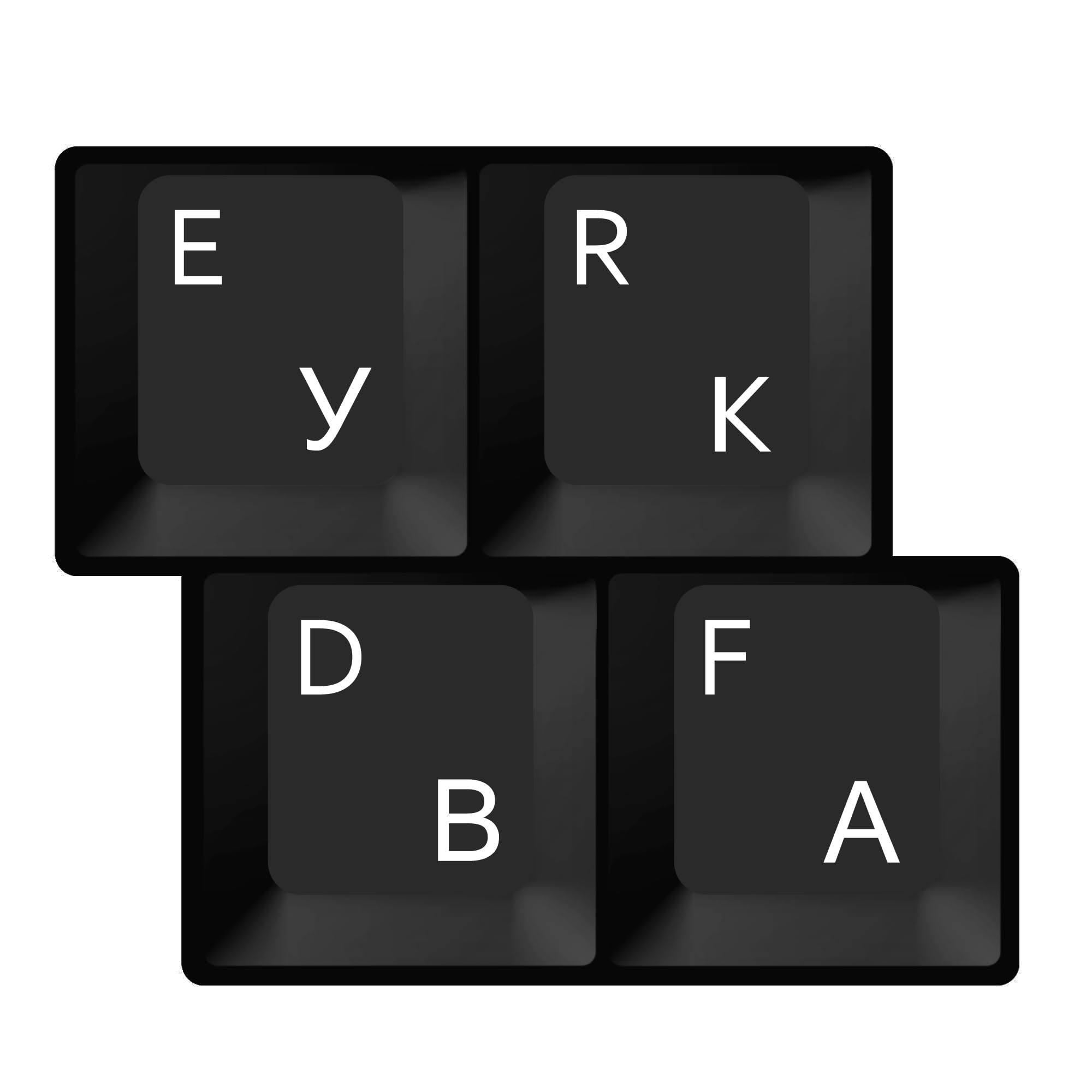 HQRP 2-Pack Cyrillic Alphabet Keyboard Stickers - Ukrainian Russian White Letters on Clear Background for PC Laptop Notebook Computer - Perfect for Multilingual Typing & Language Learning