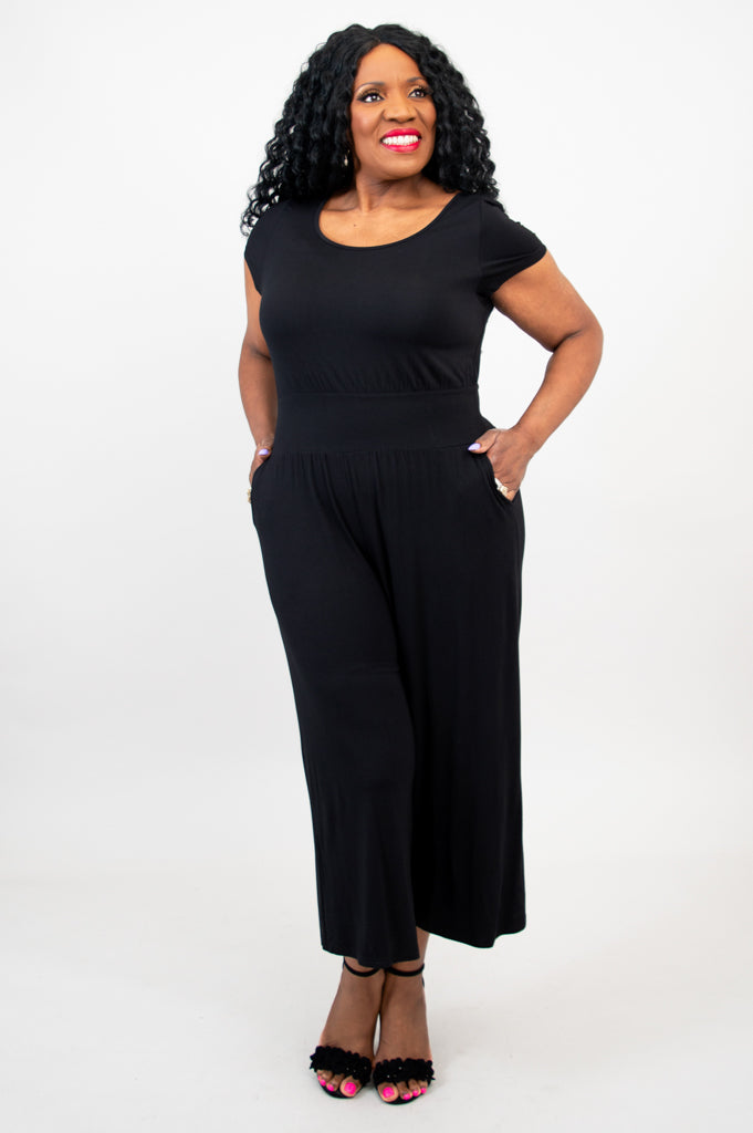 Julie Women's Bamboo Jumpsuit - Soft & Comfortable Black Romper for Casual Wear, Lounge & Travel | Eco-Friendly Outfit