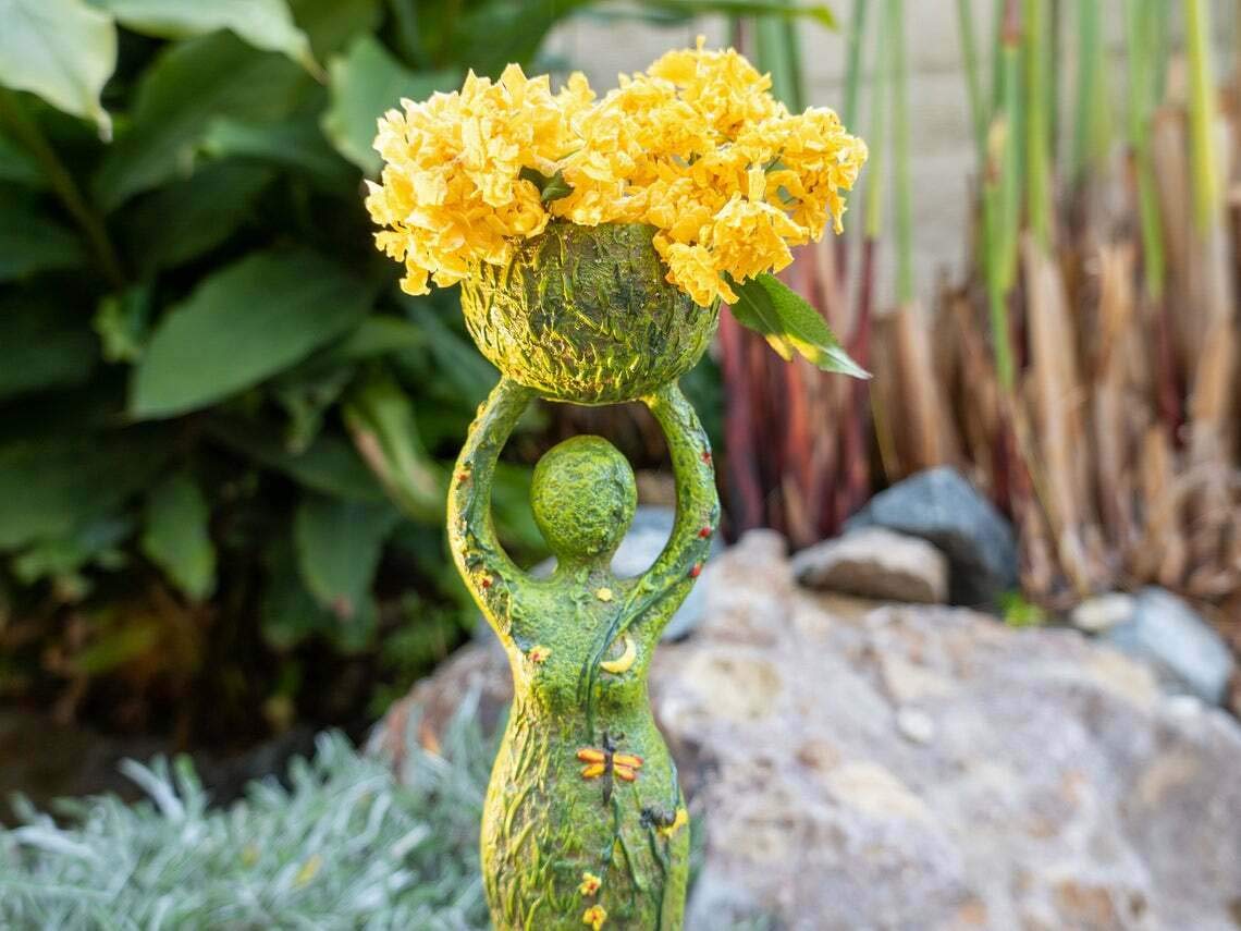 EARTH GREEN GODDESS Silicone Mold for Resin, Plaster, Candle & Soap Making - DIY Crafting, Home Decor, Gift Making, and Art Projects