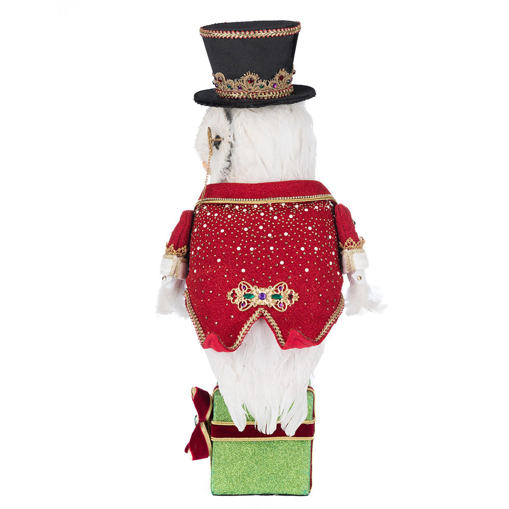 Christmas Ball Owl Tabletop Decor - Handcrafted Holiday Ornament by Katherine's Collection - Perfect for Festive Home Decor, Christmas Tree, and Gift Giving