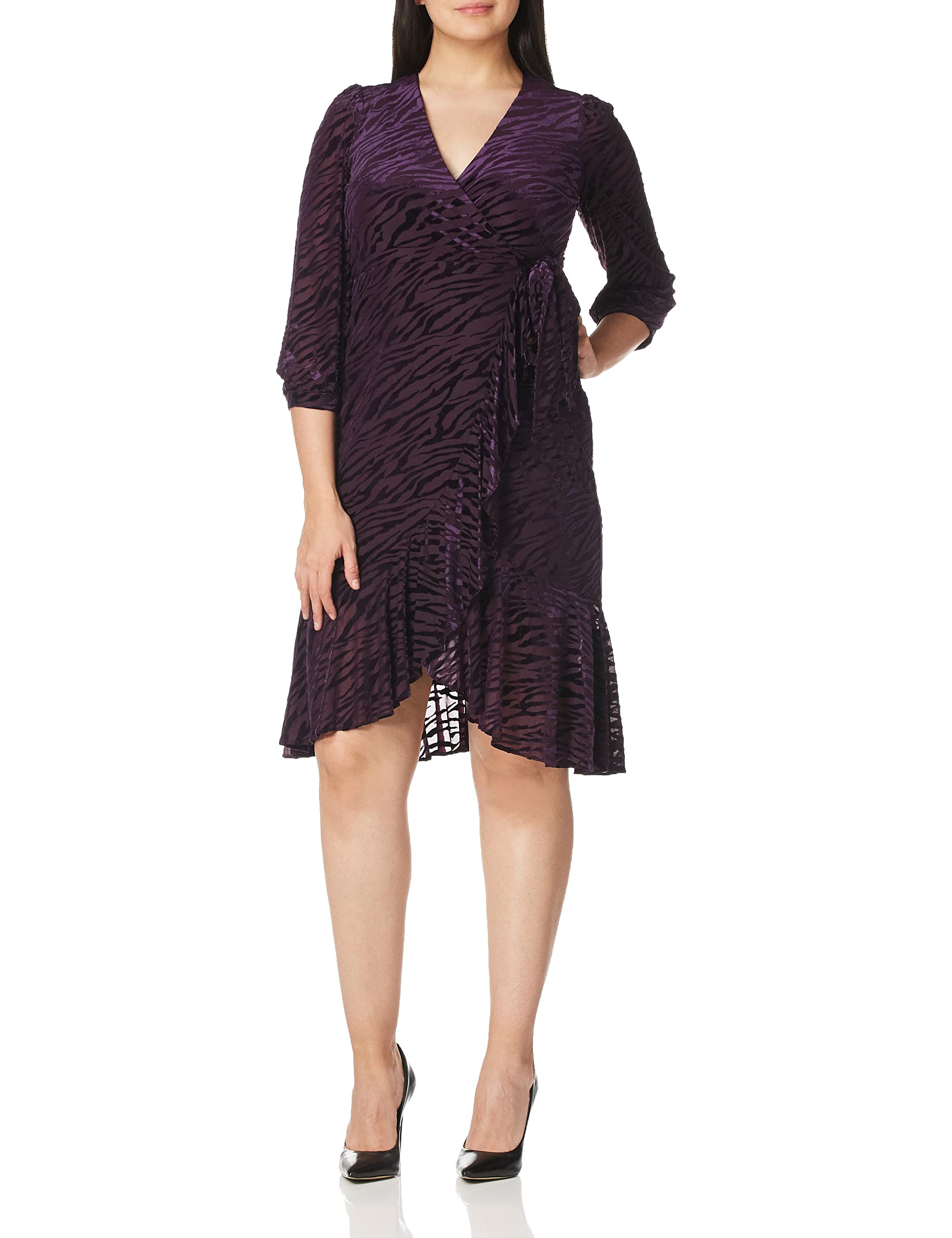 Calvin Klein Women's Wrap Dress - Elegant Office & Party Wear
