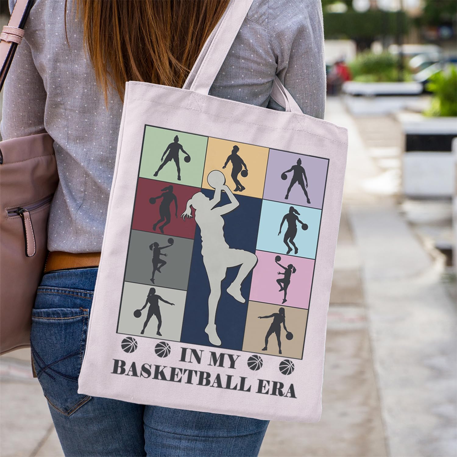 Basketball Tote Bag for Girls - Stylish Sports Gift for Basketball Players & Fans | Perfect for Gym, School & Casual Use