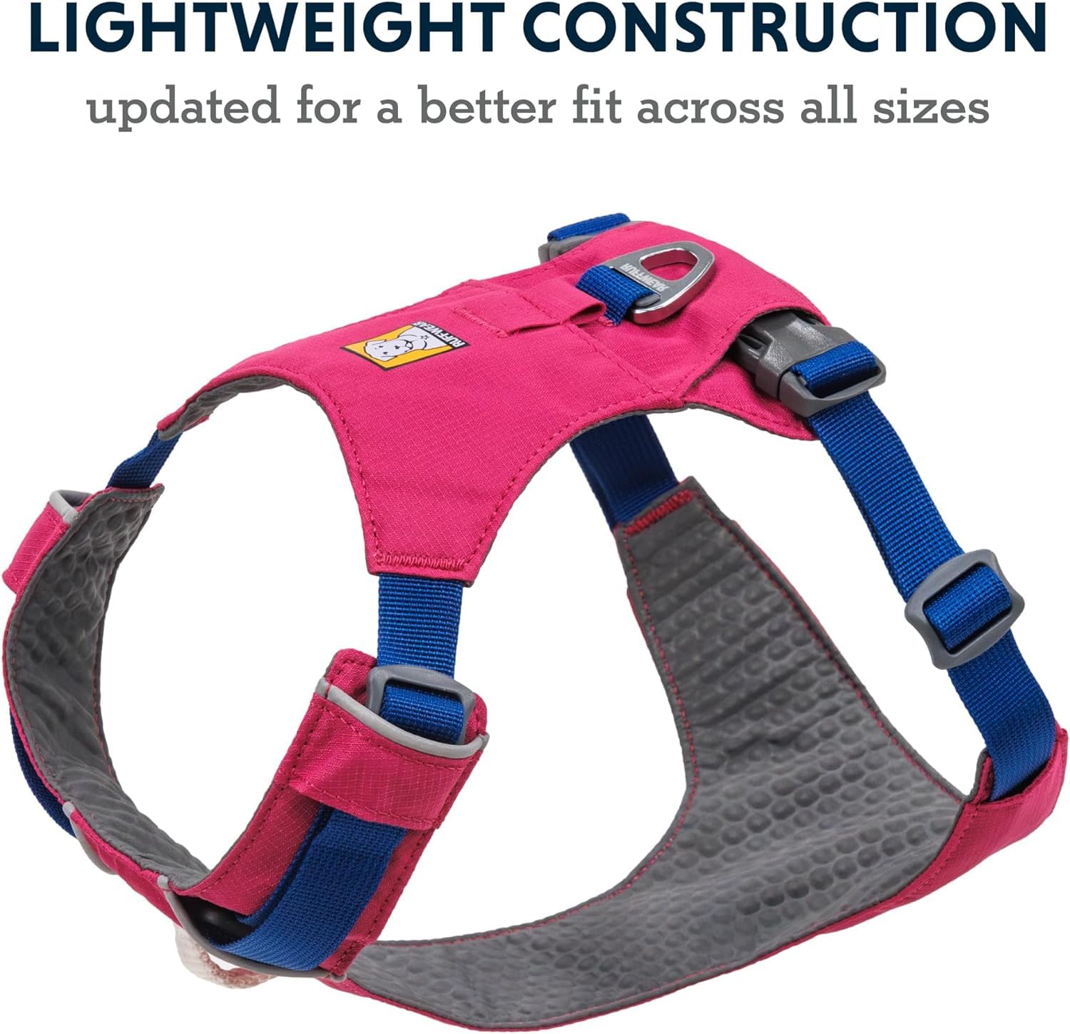 Ruffwear Hi & Light Everyday Lightweight Dog Harness - Breathable & Adjustable for Trail Running, Walking, Hiking - Alpenglow Pink XXX-Small - Perfect for Active Dogs & Outdoor Adventures