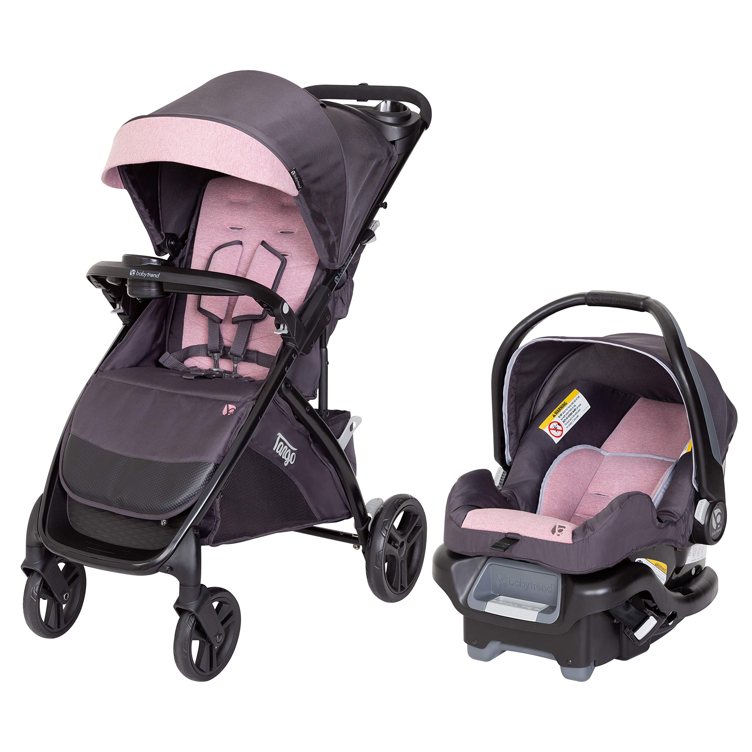 Baby Trend Tango Stroller Travel System with Ally Infant Car Seat - Lightweight Compact Stroller for Newborns & Toddlers | Perfect for Travel, Shopping & Daily Walks | Cassis Color