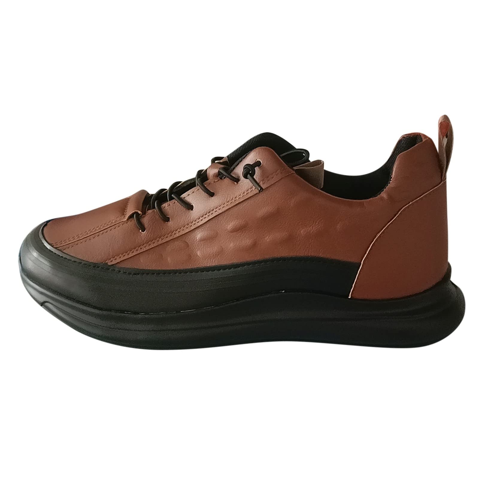 **Men's Running Shoes - Plus Size Leather Outdoor Sneakers for Men, Non-Slip Lace-Up Design - Perfect for Jogging, Hiking & Casual Wear**