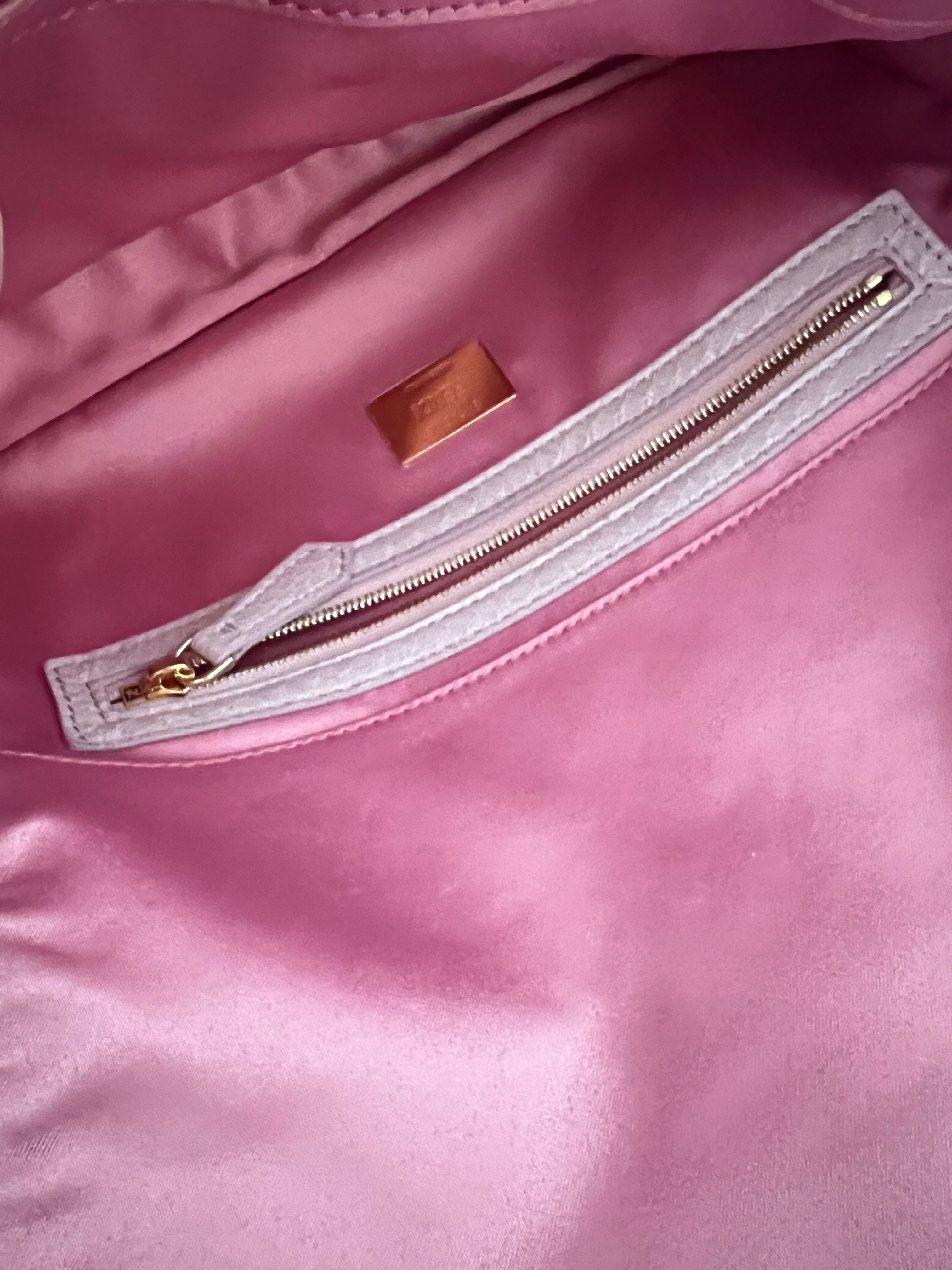 Fendi Pink Sequin Baguette Bag - Luxury Designer Handbag for Women | Perfect for Parties, Weddings & Evening Events