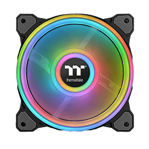 Thermaltake Riing Quad Black RGB PC Case Fans - 120mm High Performance Cooling with LED Lighting for Gaming Rigs and Workstations
