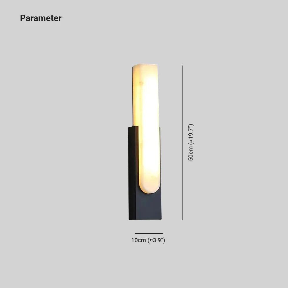 Modern Black Rectangular Wall Light for Living Room - Sleek Contemporary Lighting Fixture for Home Decor, Bedroom, Hallway, and Office