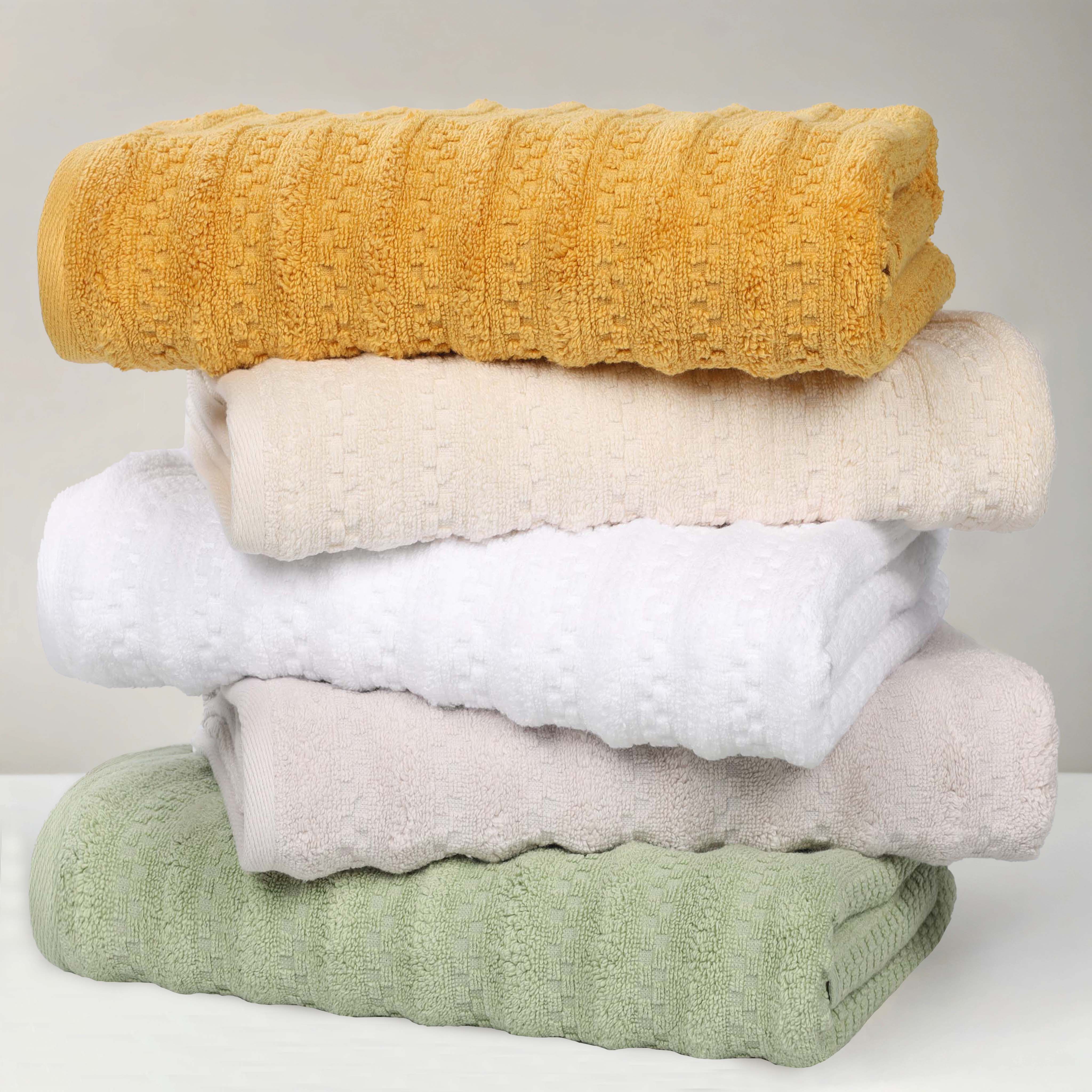 Zuma Zero Twist Cotton Medium Weight Soft Absorbent 6-Piece Bath Towel Set - Premium Luxury Towels for Spa, Bathroom & Beach Use