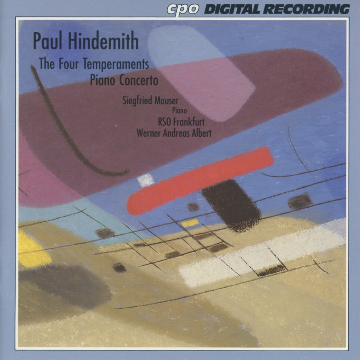Paul Hindemith: The Four Temperaments for Piano & Strings / Piano Concerto - Siegfried Mauser | Classical Music CD | Perfect for Concert Enthusiasts & Music Collectors