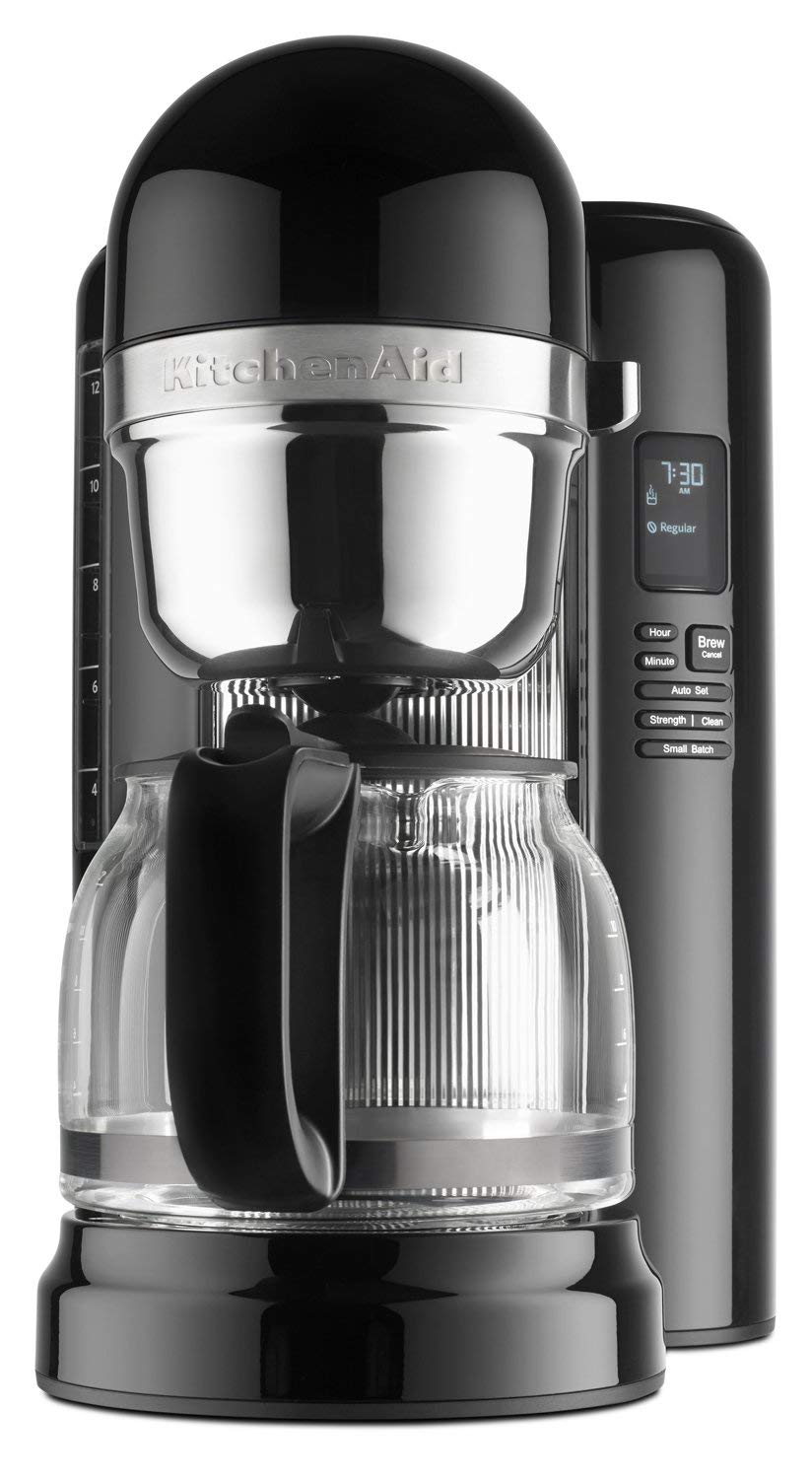 KitchenAid RKCM1204OB 12-Cup Programmable Coffee Maker in Onyx Black - Certified Renewed | Perfect for Home, Office & Entertaining