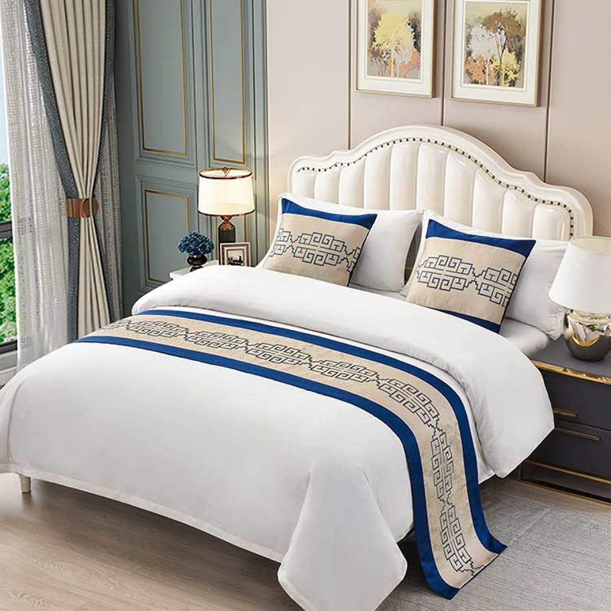 Hotel Bedding Runners & Scarves - Twin/Queen/King Size Bed Throws for Decor