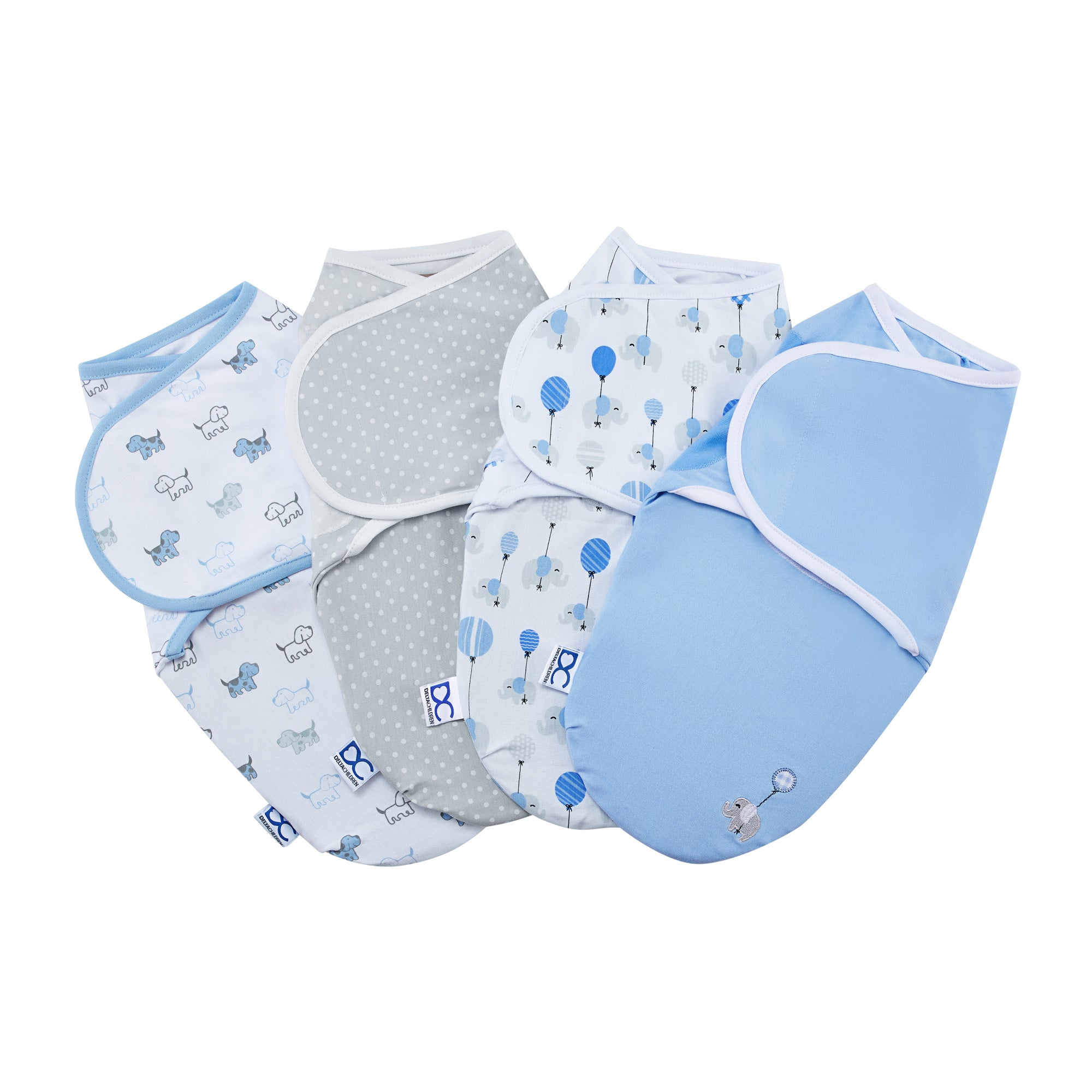 Little Lambs Adjustable Swaddle Wrap - 4 Pack for Babies 3-6 Months (14-18 lbs) | Soft & Breathable Baby Swaddle Blankets | Perfect for Newborn Sleep, Naptime & Swaddling Comfort