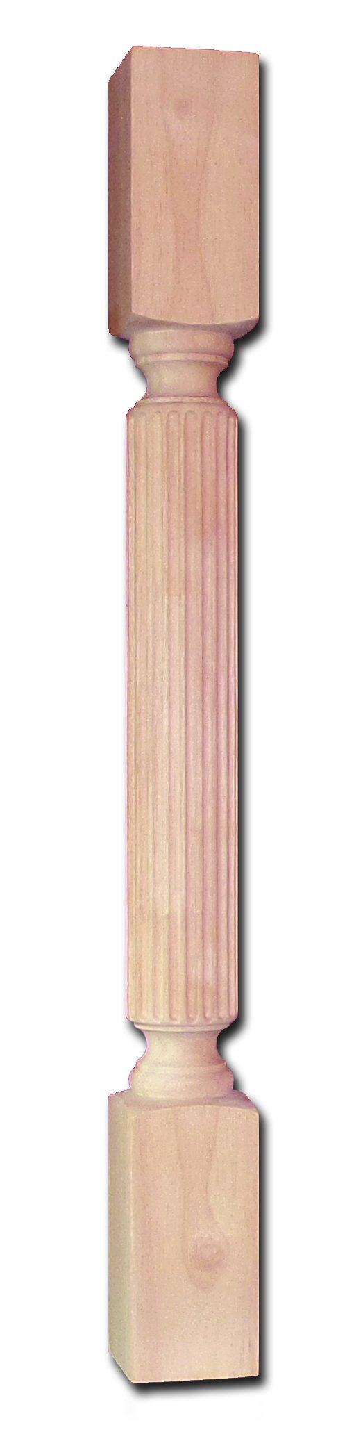 Premium Red Oak Fluted Post by Castlewood - Durable & Elegant Column for Porch, Deck, and Outdoor Decor
