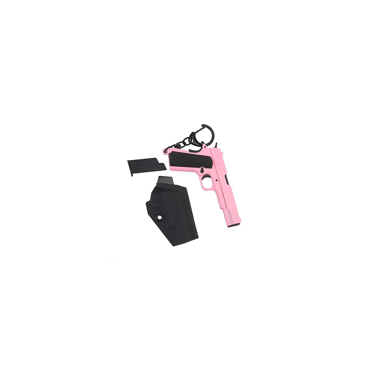 Tactical Detachable Mini 1911 Airsoft Pistol Keychain with Holster - Compact Self Defense Tool for Outdoor Enthusiasts & Airsoft Players