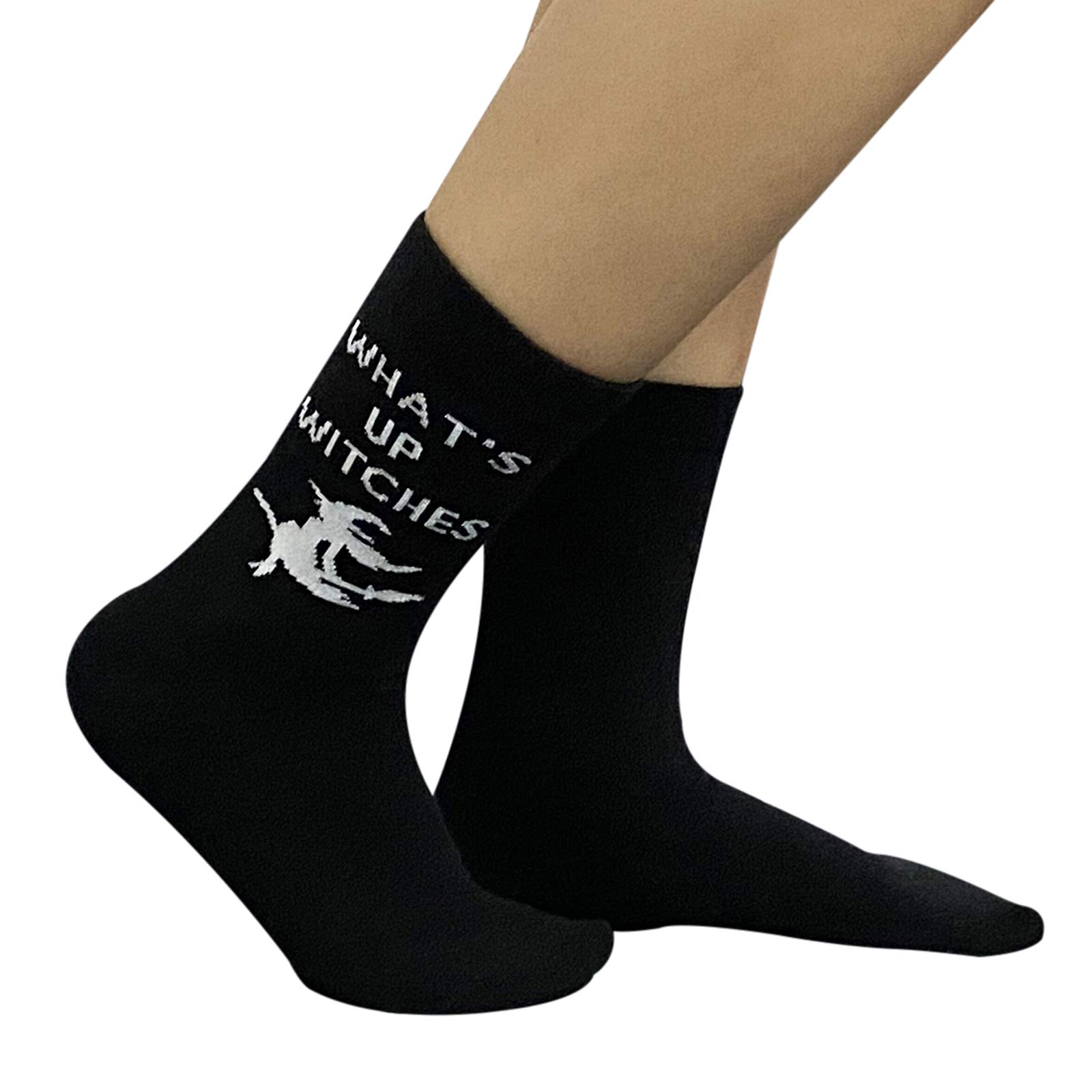 JXGZSO Funny Witches Socks - Sarcastic BFF Halloween Gift - Perfect for Costume Parties, Witch Lovers & Spooky Celebrations