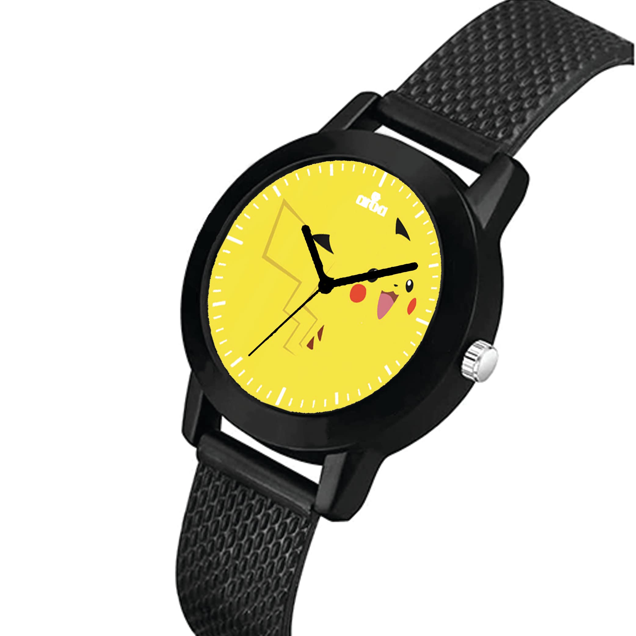AROA Minimalist Analog Watch for Women - Black Metal Case, Yellow Dial, Rubber Strap | Stylish & Trendy Women's Wristwatch | Perfect for Everyday Wear, Office & Casual Outfits
