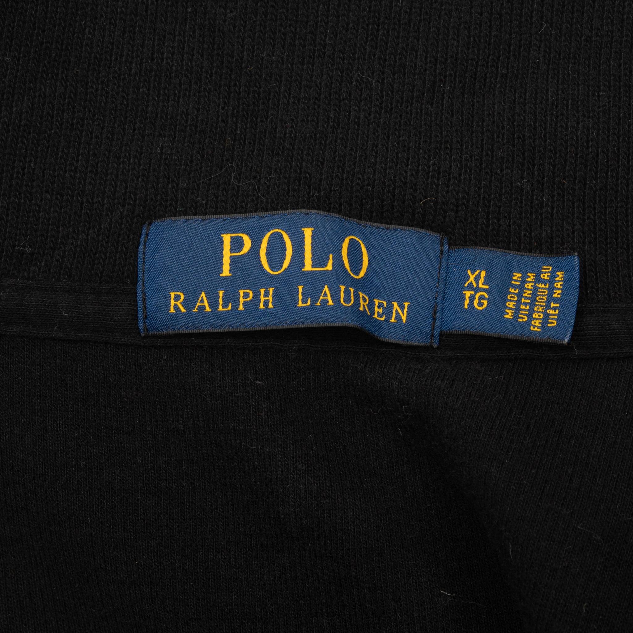 POLO RALPH LAUREN Men's Black Quarter Zip Sweater Size XL - Casual Office Wear & Outdoor Activities