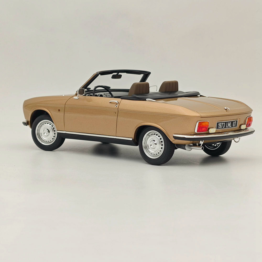 1:18 Scale Peugeot 304 Cabrio 1973 Gold Metallic Resin Model Car - Limited Edition Collectible for Car Enthusiasts & Display