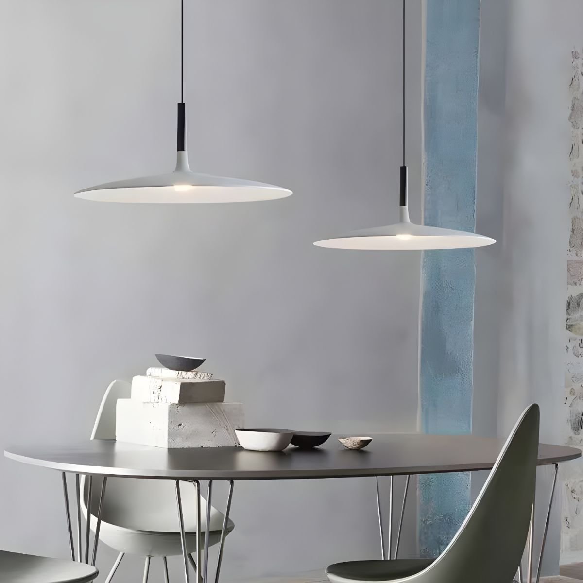 Aplomb Modern Metal Pendant Light - Industrial Style Ceiling Hanging Lamp for Kitchen Island, Dining Room & Bedroom Lighting
